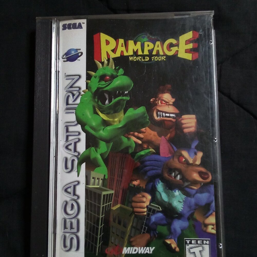 Rampage World Tour Sega Saturn Game CIB Registration Card